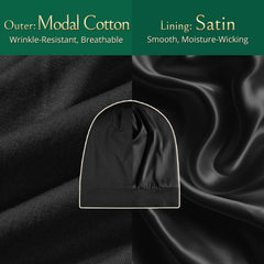 Joyhabit bonnet satin élastique réglable: ajustement sûr et personnalisé.