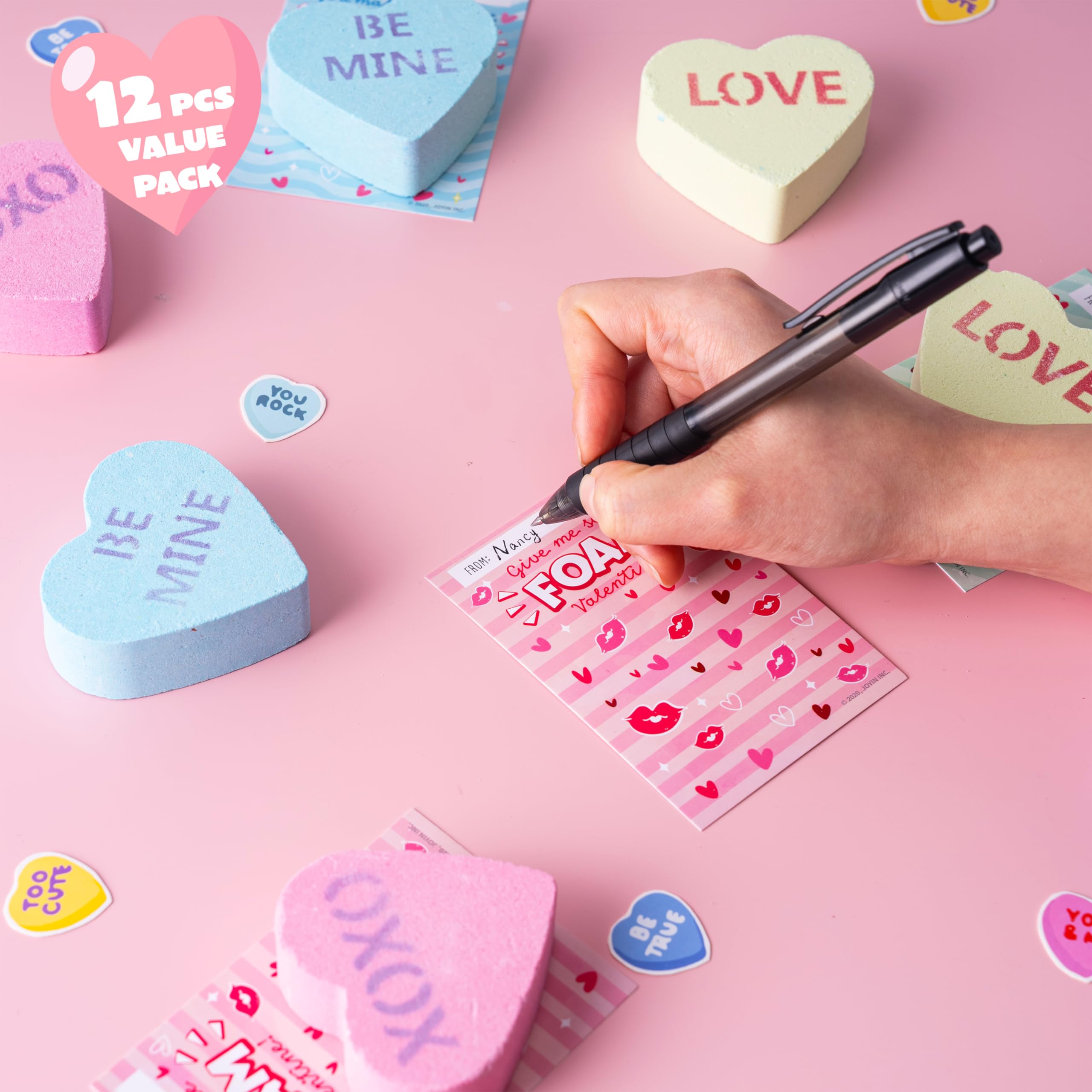 JOYIN étiquettes carte Valentine – petites étiquettes pour personnaliser les paquets