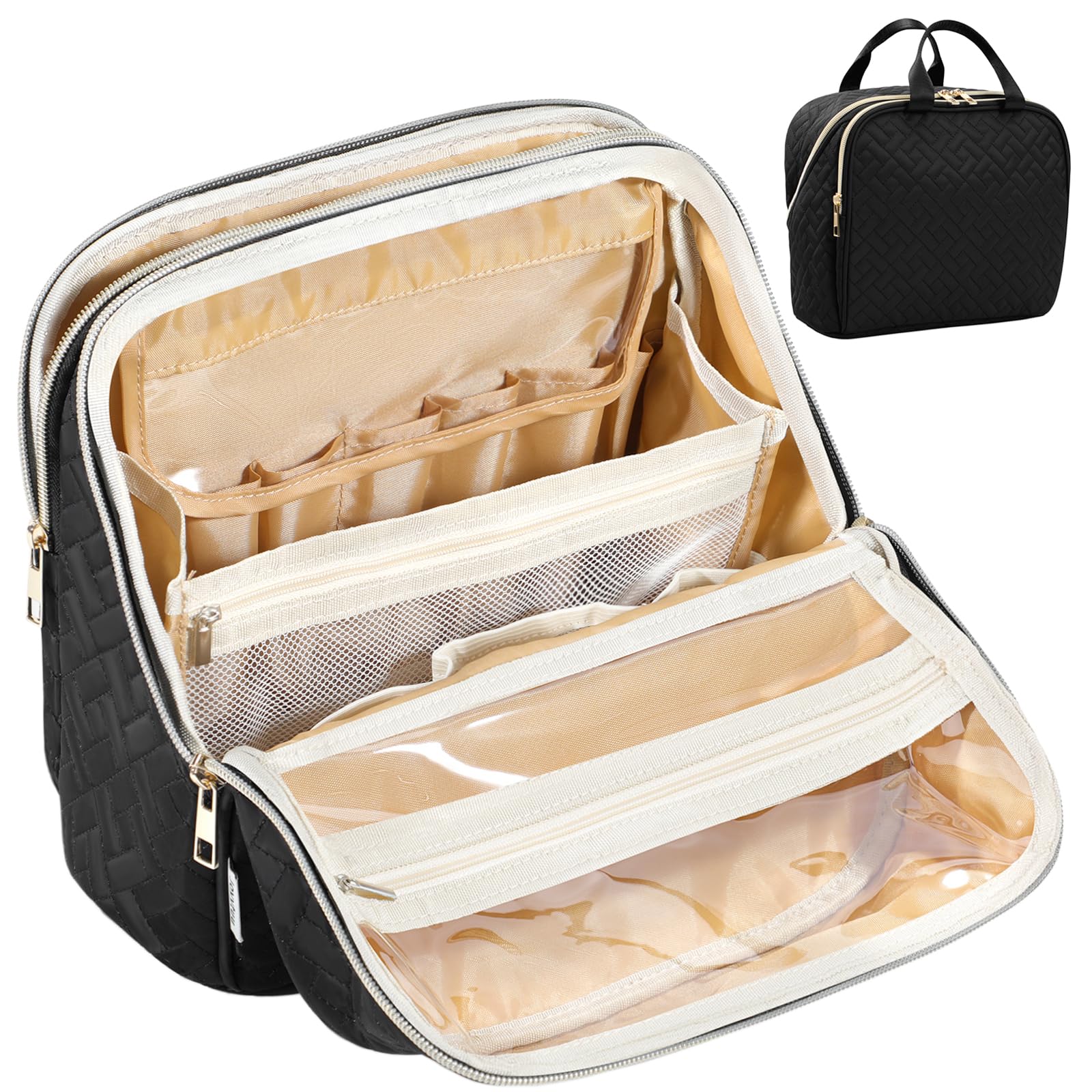 JOYYTUU sac-maquillage grande-capacité – rangement pratique en voyage