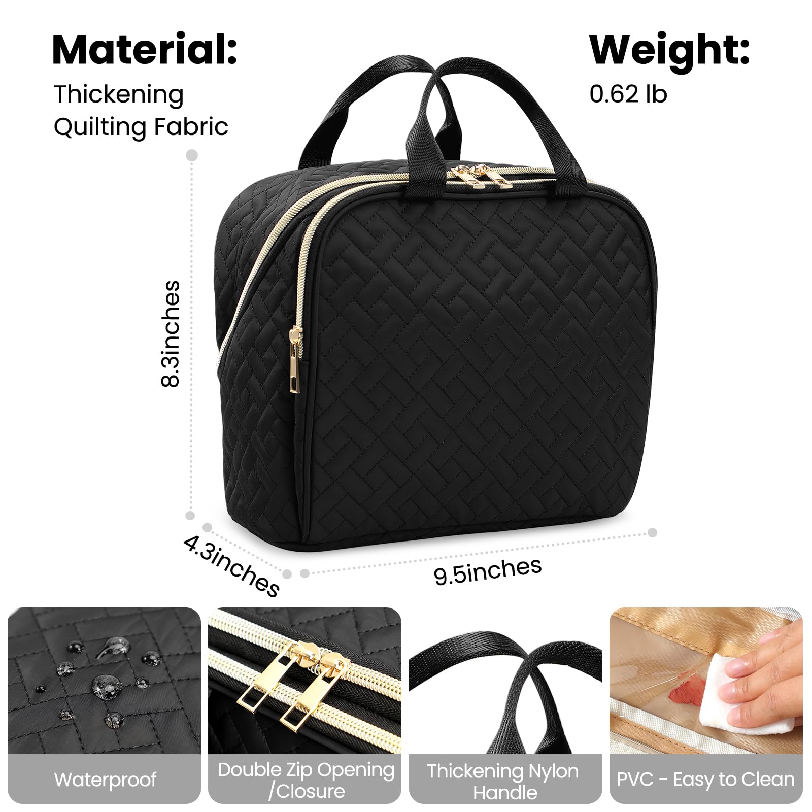 JOYYTUU sac-maquillage poignée renforcée – transport facile