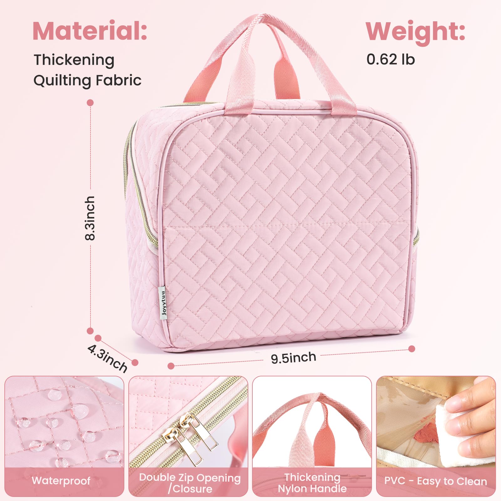 JOYYTUU Trousse imperméable et doublure résistante protège les produits.
