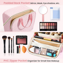 JOYYTUU Trousse dotée d'un miroir LED intégré, pratique en voyage.