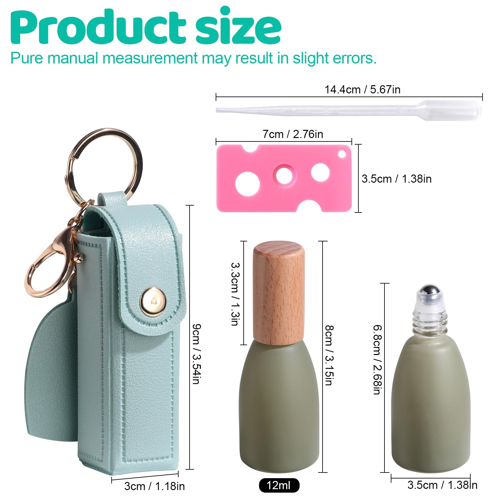 JPNK bouteille en verre coloré, dosage précis et pratique.