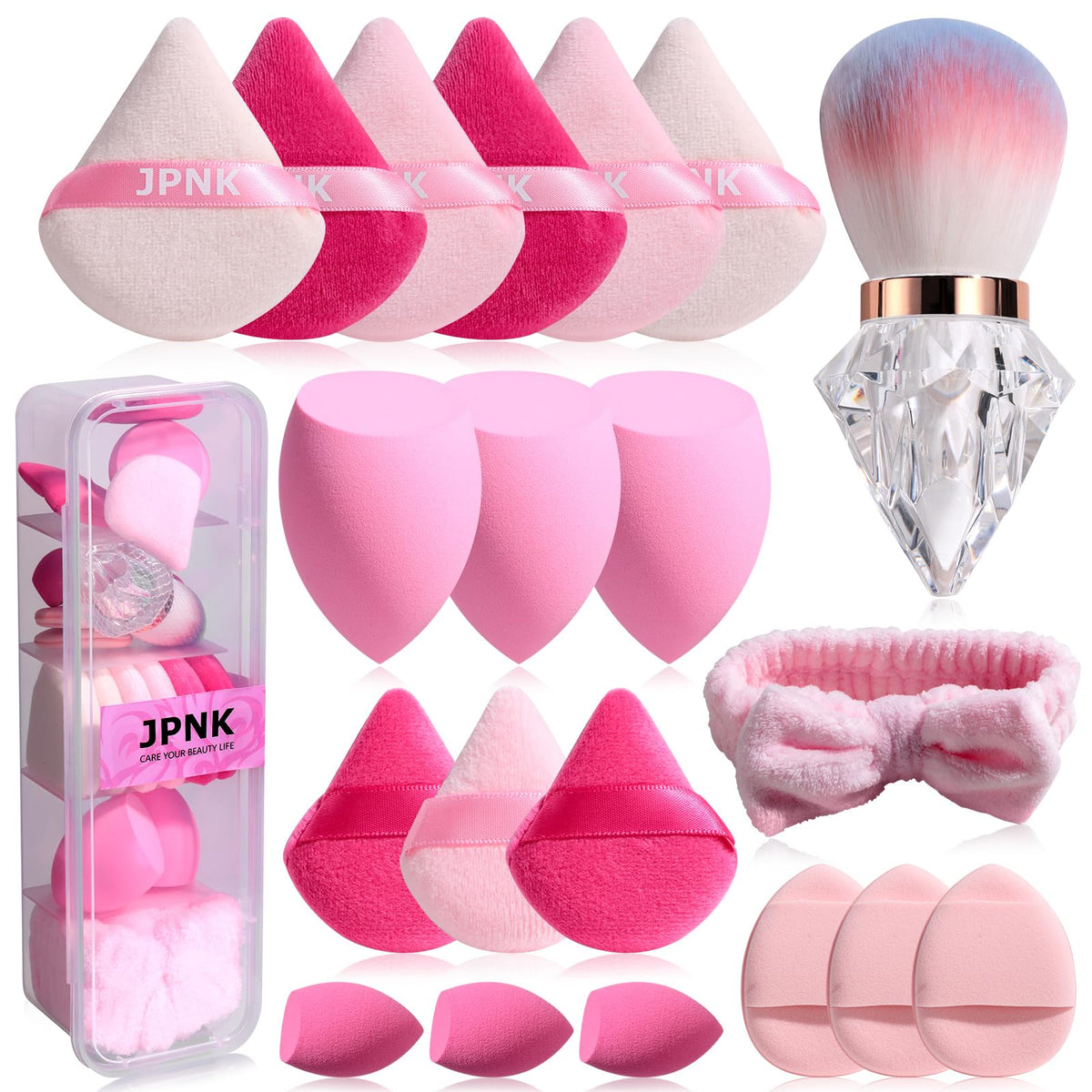JPNK ensemble éponges maquillage 20 pièces pour une application homogène et sans traces.