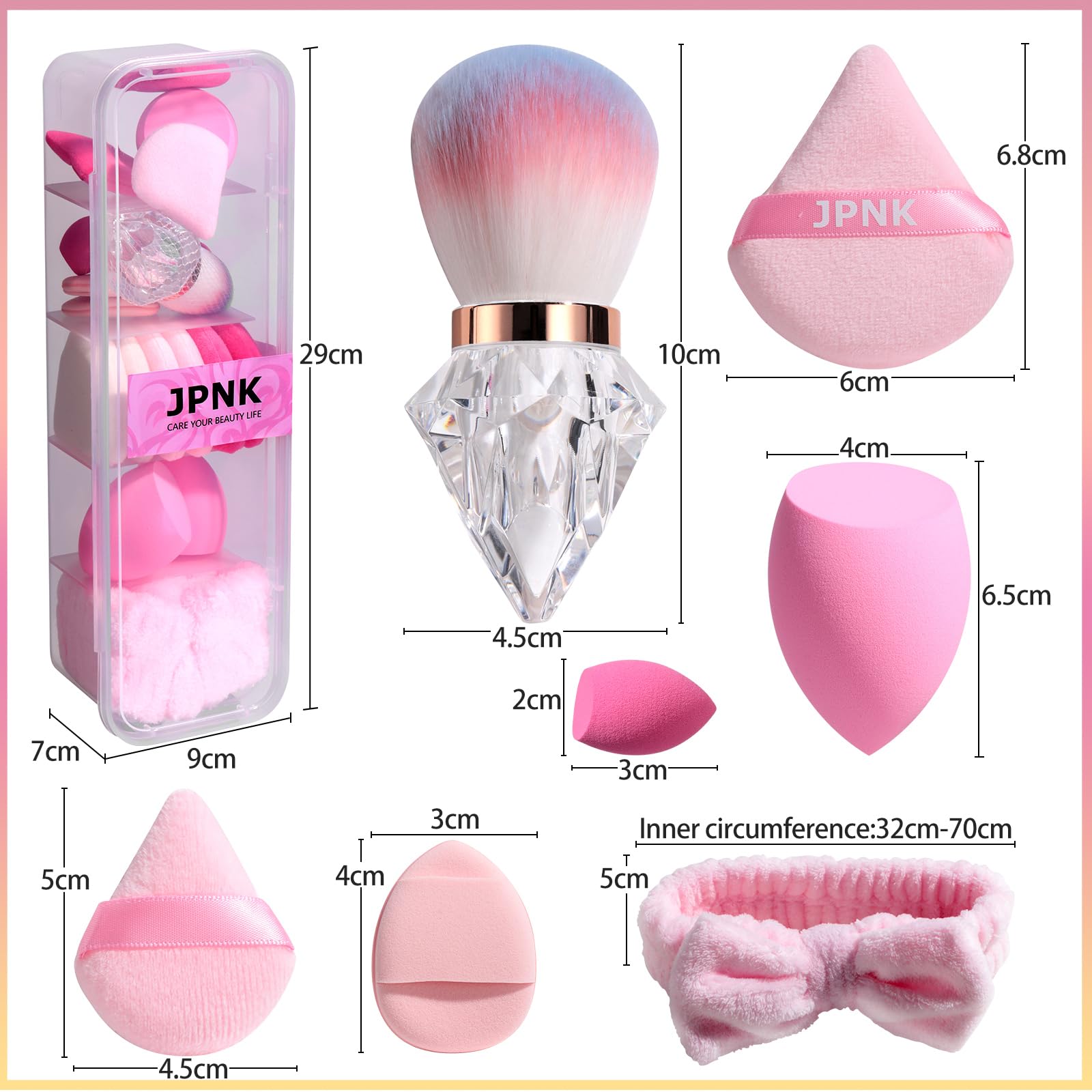 JPNK éponges crème et poudre pour une finition naturelle et précise.