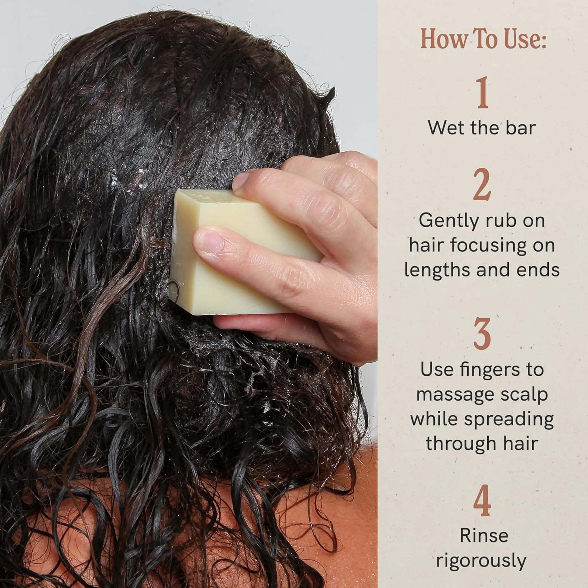Utilisation quotidienne avec la barre J·R·LIGGETT'S Coco-Argan pour cheveux propres