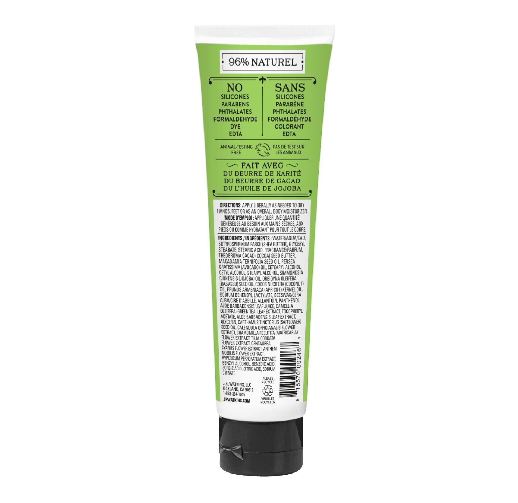 J.R. Watkins Crème Main 2-pack: offre pratique et économique
