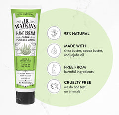J.R. Watkins Crème Main Application: absorption rapide sans résidu gras