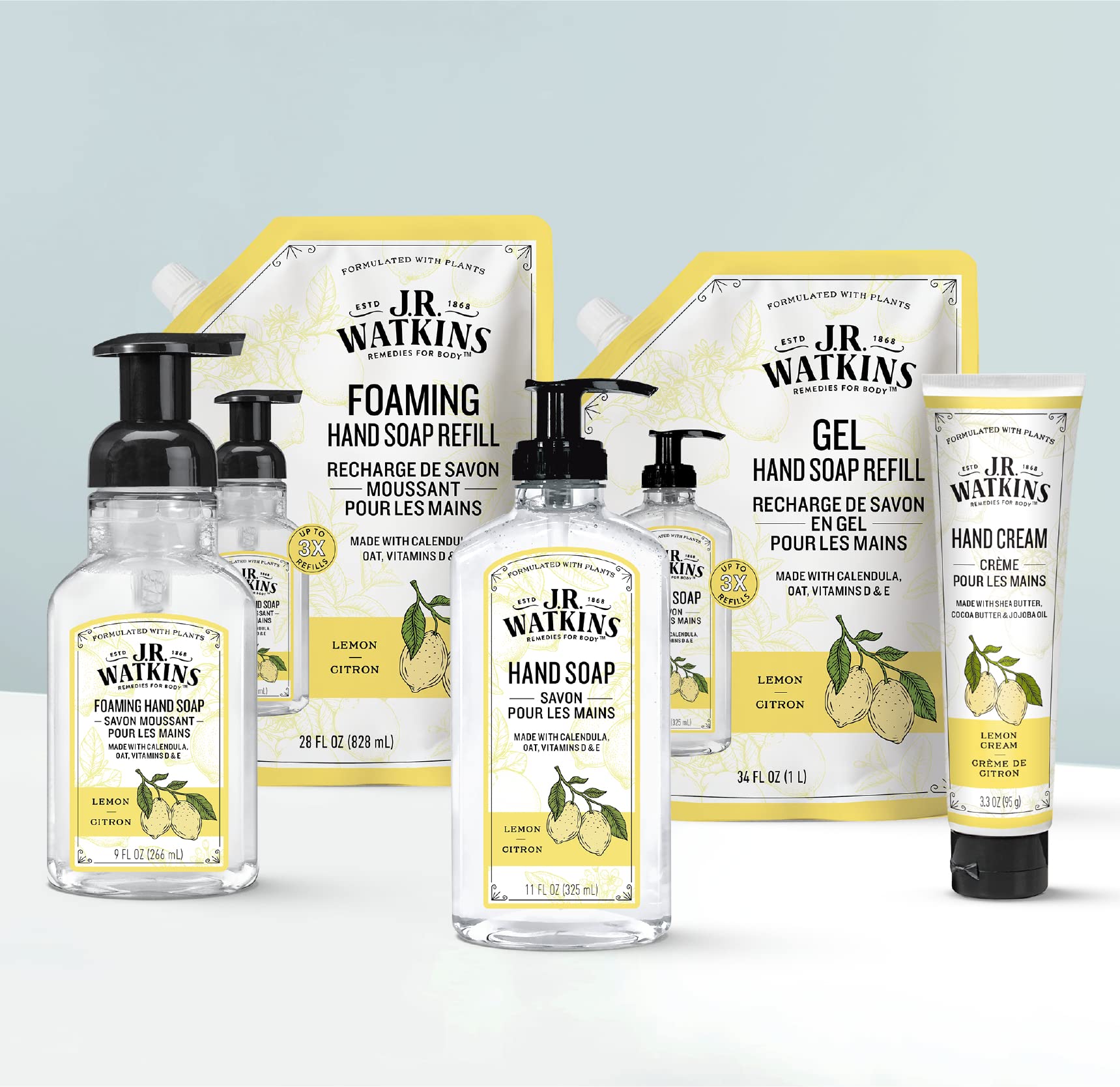Parfum citronné J.R. Watkins évoquant une aromathérapie légère.
