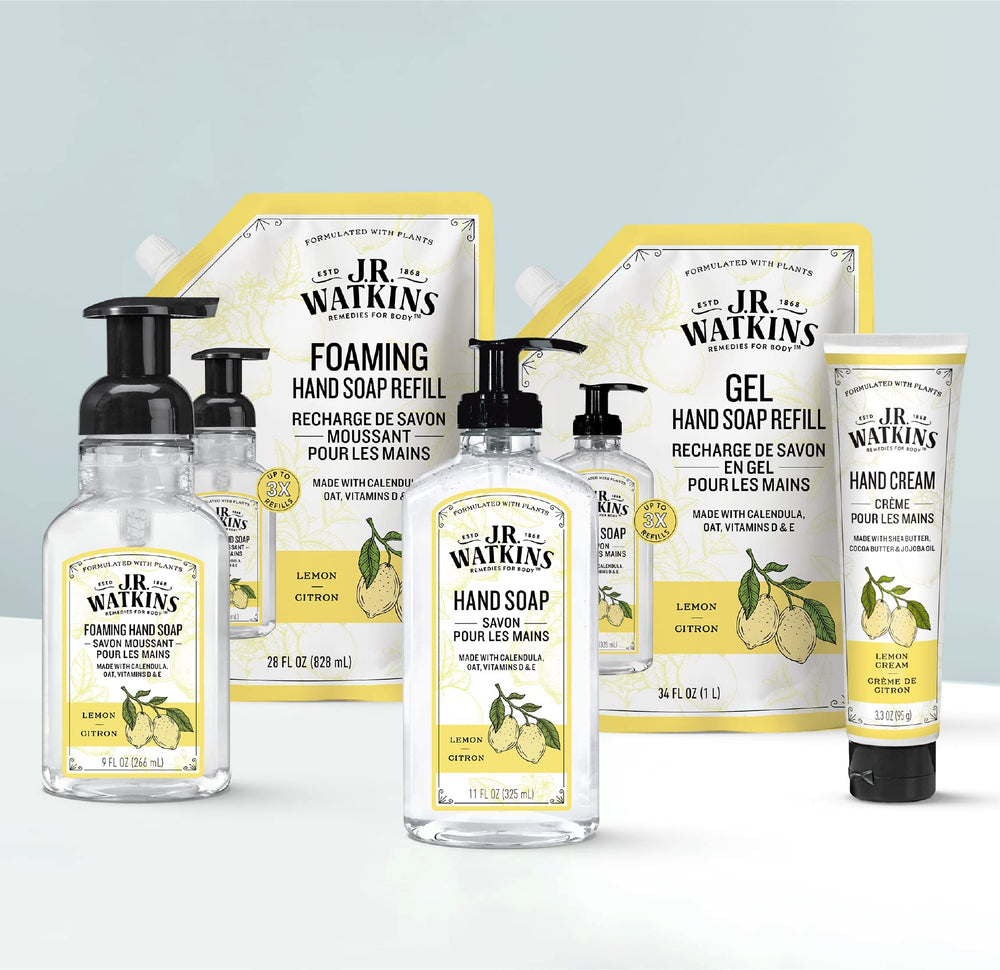 Parfum citronné J.R. Watkins évoquant une aromathérapie légère.