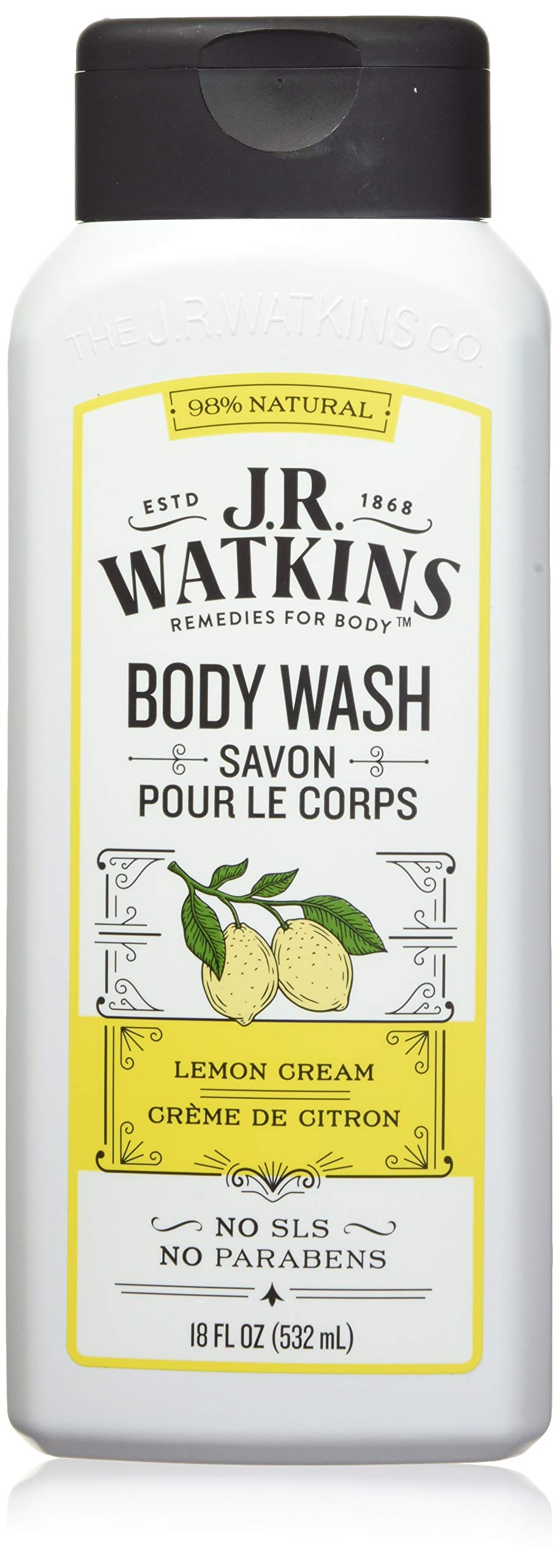 J.R. Watkins Lemon Cream Bouteille: douche hydratante pour tous les jours.