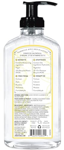 Savon mains J.R. Watkins au citron zeste, parfum frais après la cuisine.