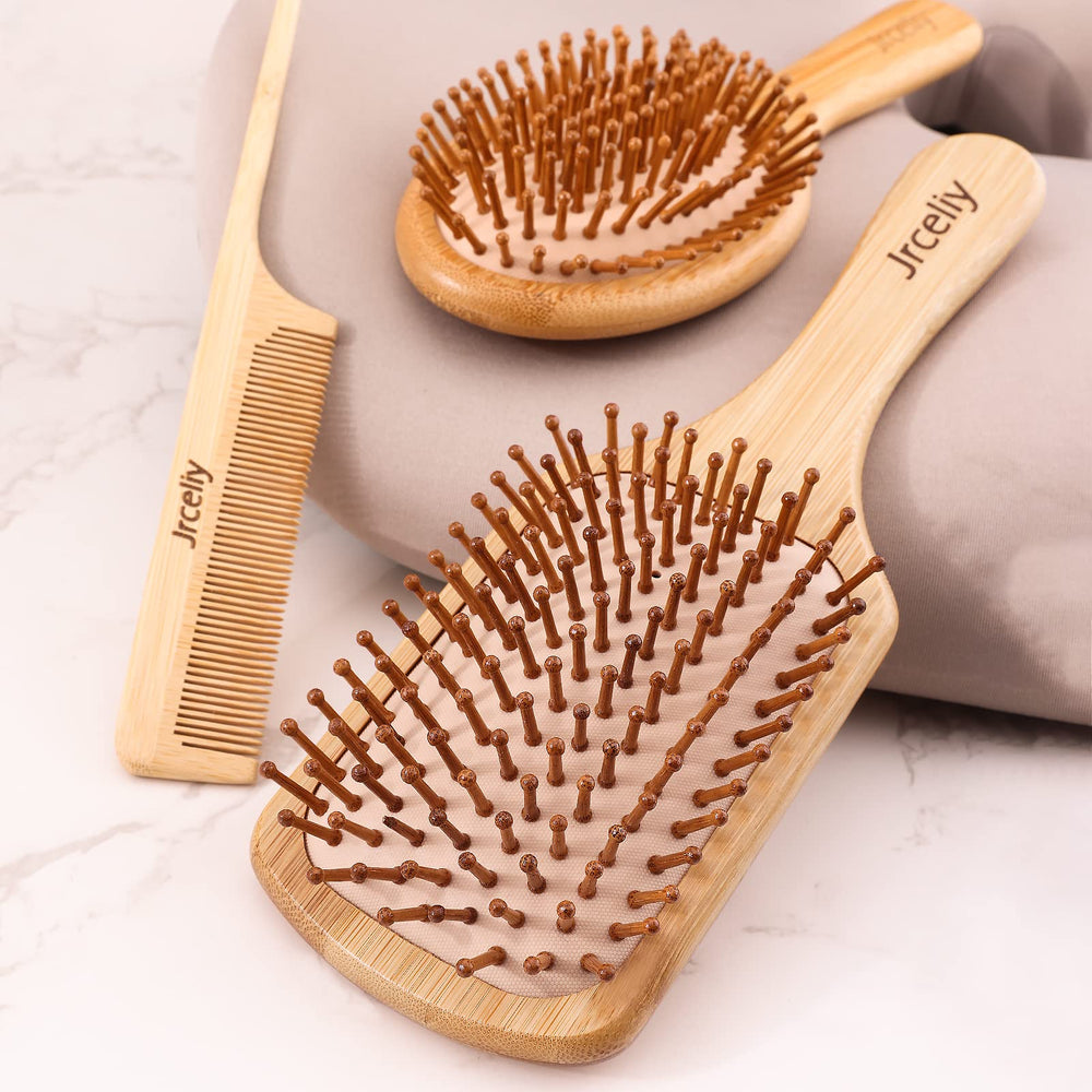 Brosse JRCELIY en bambou avec massage du cuir chevelu