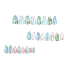 ongles press-on Jremg paillettes 3D, rendu lumineux