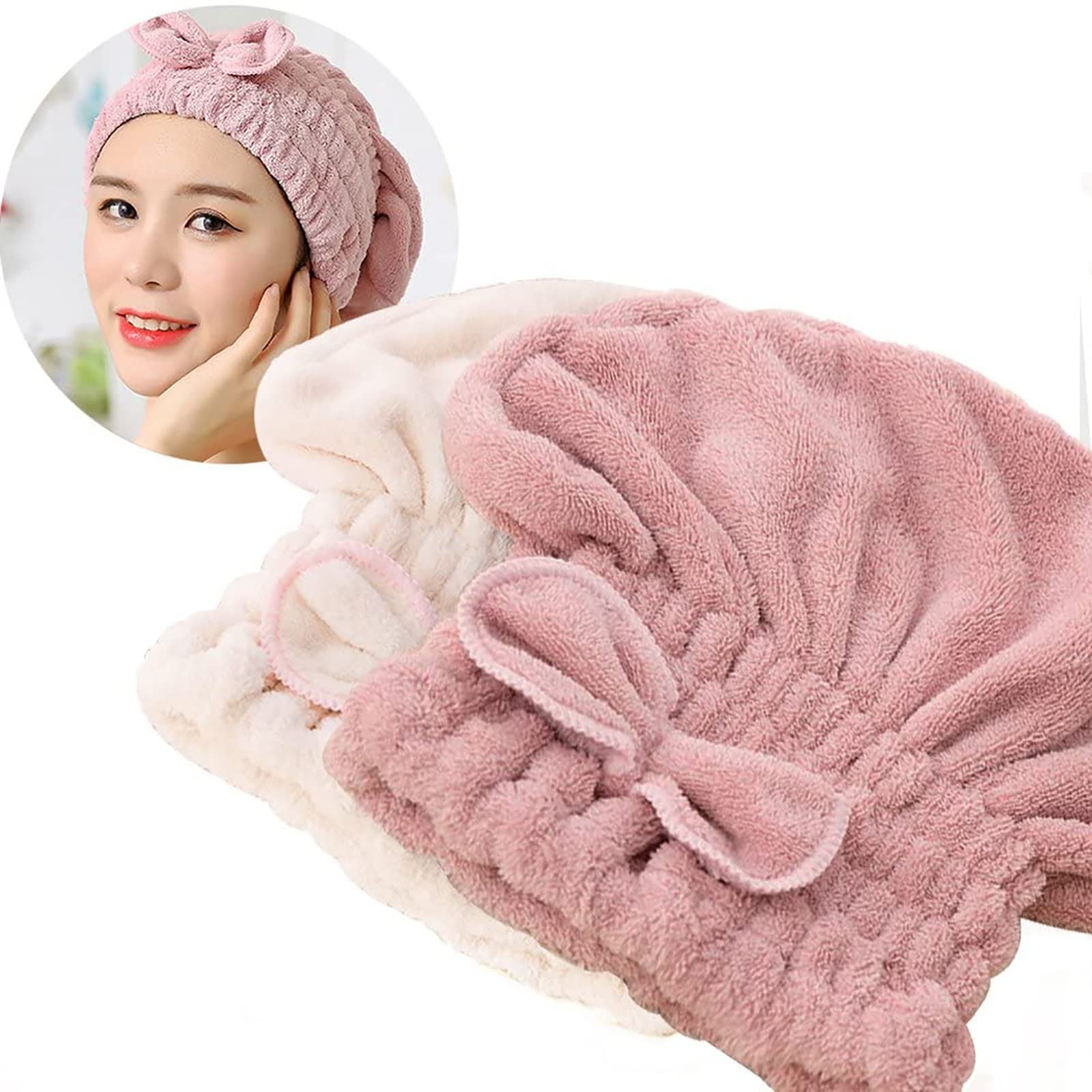 Jseng bonnet microfibre séchage rapide pour cheveux, ultra absorbant et confortable