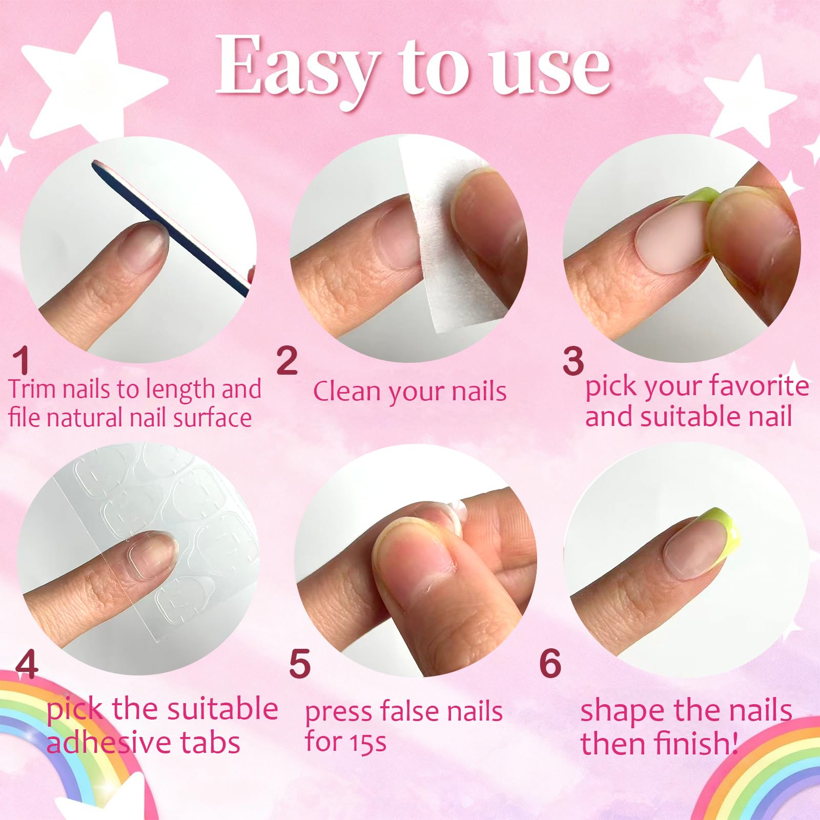 Jsiallye lime buffer pour ongles enfants, finition douce