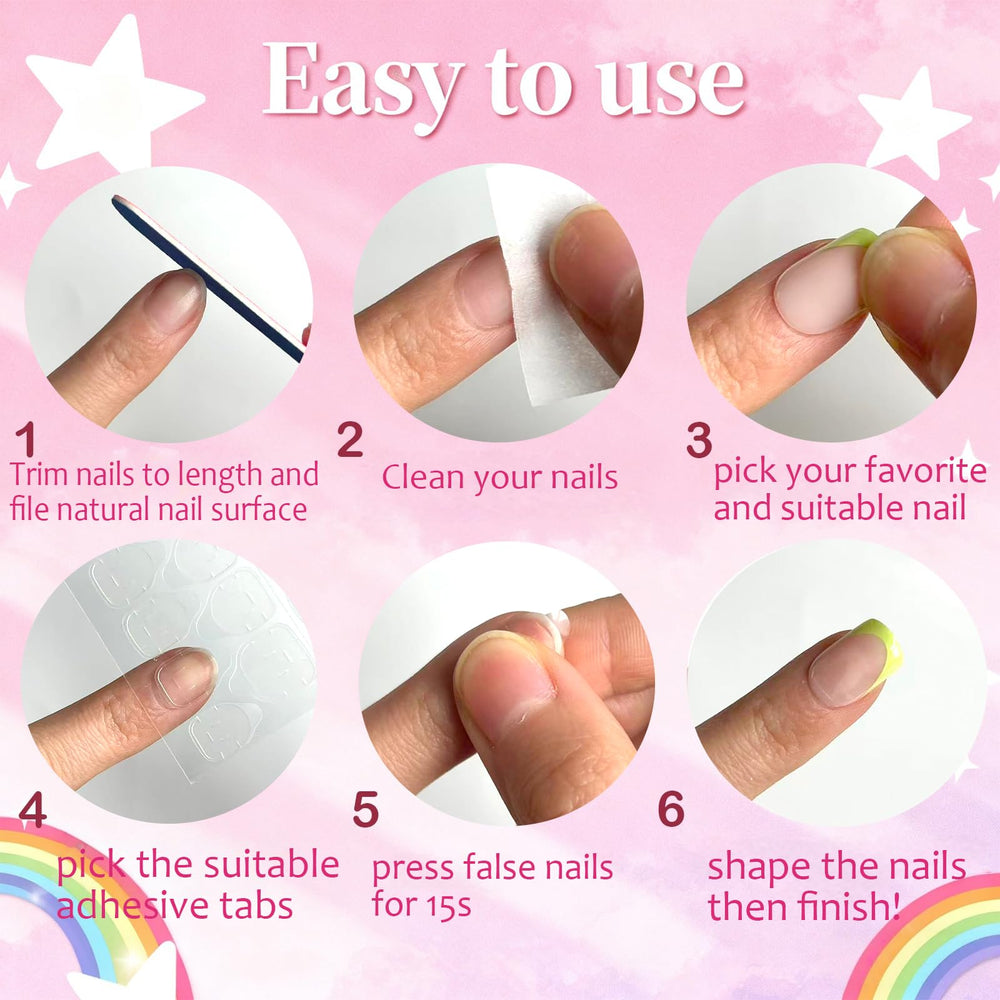 Jsiallye lime buffer pour ongles enfants, finition douce