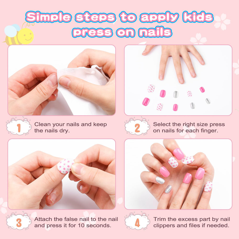 Ongles Jsiallye pour enfants : tailles variées pour s’adapter à toutes les petites mains.