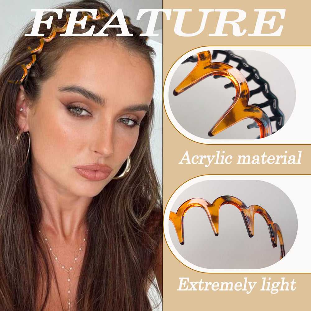 JsqFogey bandeaux zigzag spirale – design élégant pour cheveux en ordre.