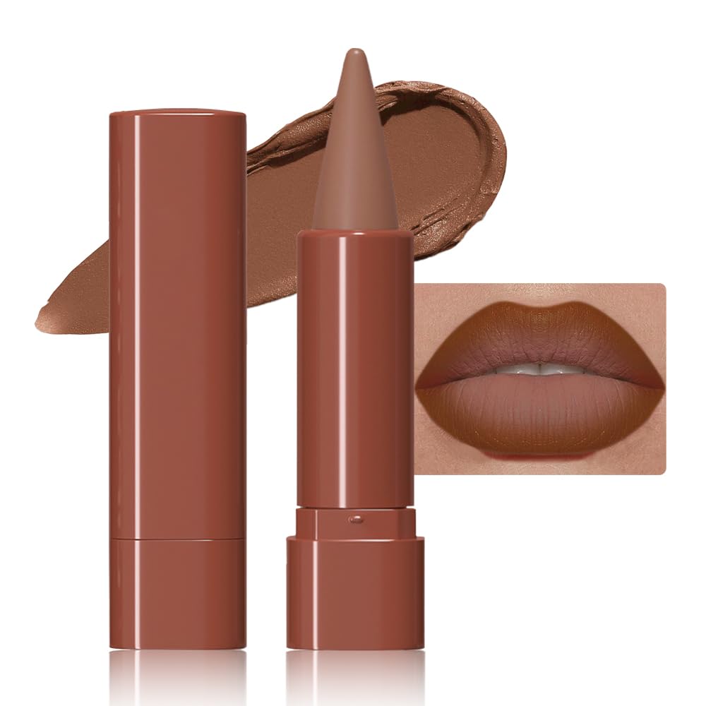 JUAAZIN Crayon Lèvres Matte Brun Chaud pour contour précis et tenue longue durée
