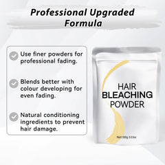 Juanchi poudre décolorante cheveux application lisse sur longueurs uniformes