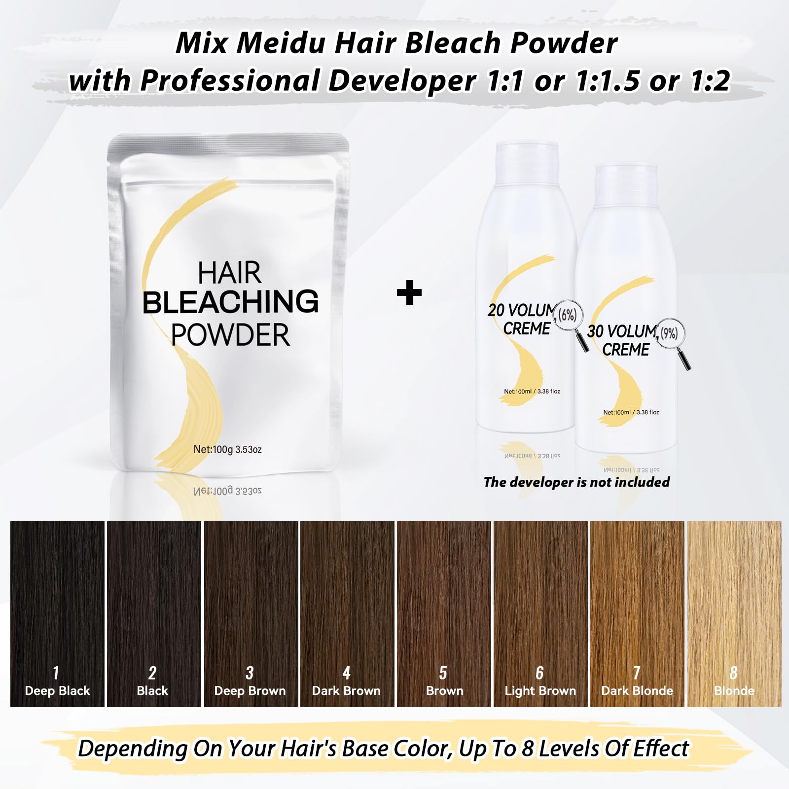 Juanchi poudre décolorante cheveux emballage 100 g pratique