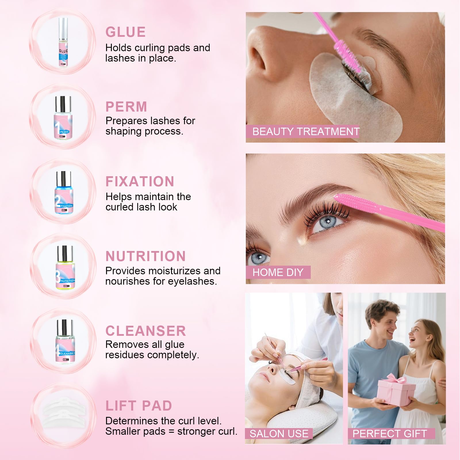 JUANPHEA Lash Lift Kit boucles naturelles et regard éveillé.