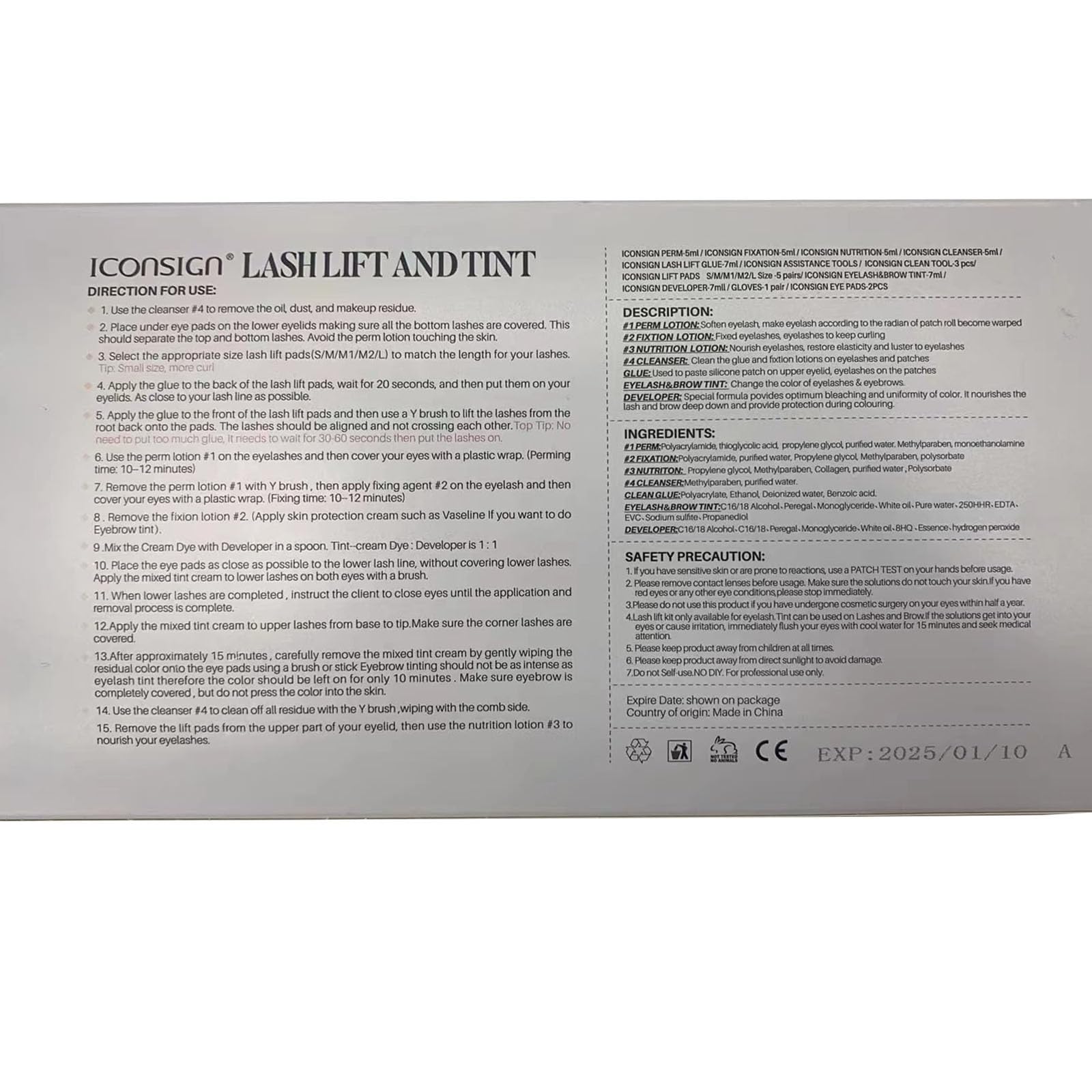 JUANPHEA Lash Lift Kit conseils polyvalents pour tous types de cils.