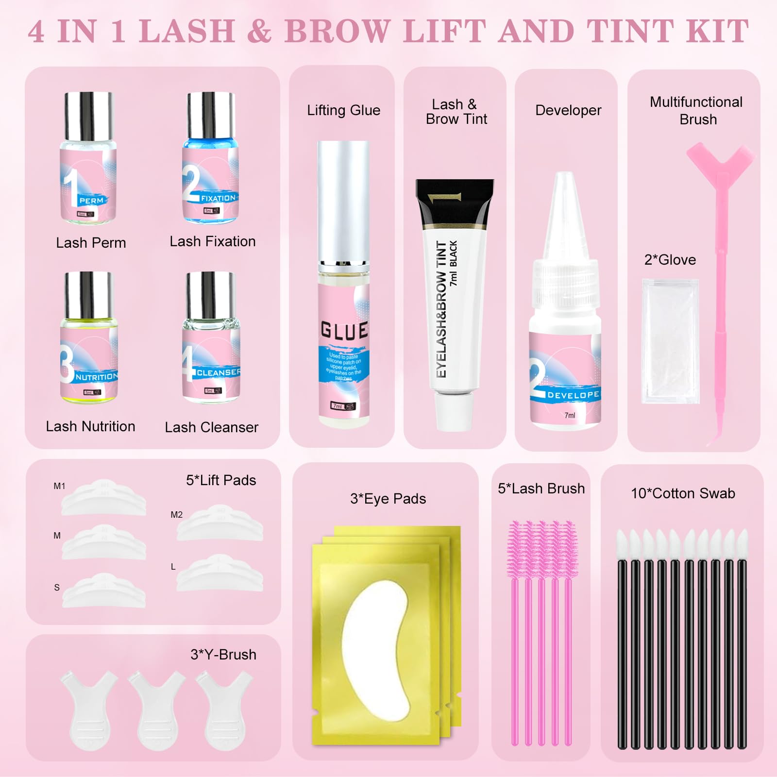 JUANPHEA Lash Lift Kit résultat cils volumineux et brillants.