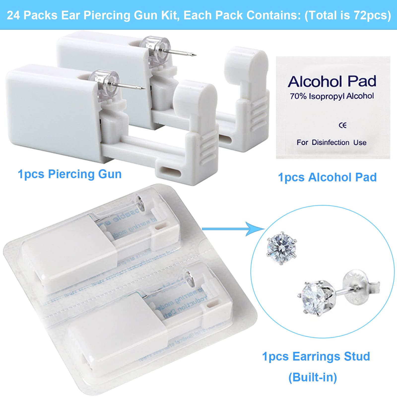 Judero perceur oreille jetable 24pcs hygiène assurée
