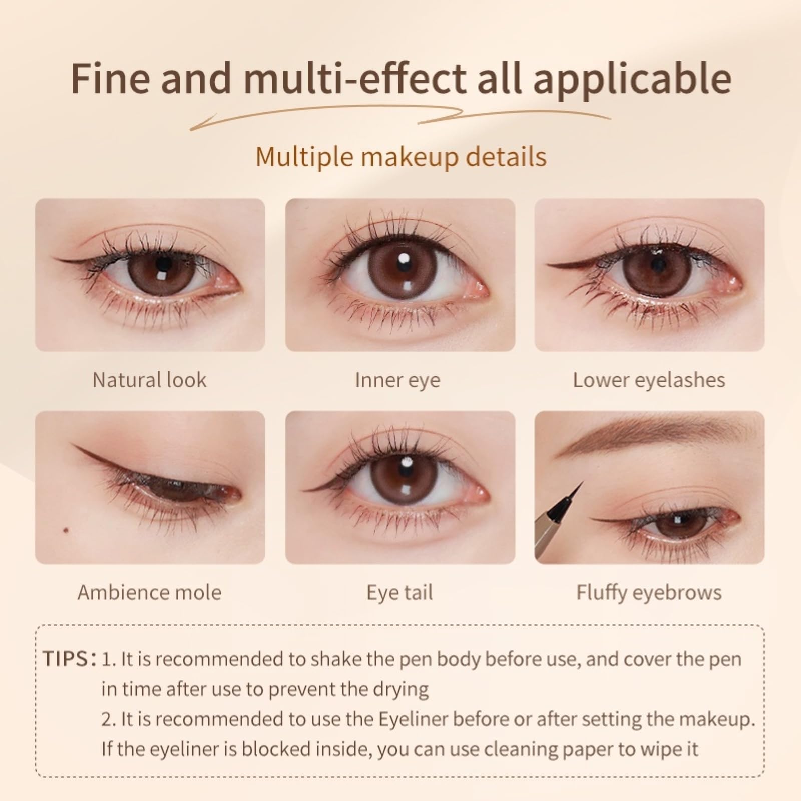 Liner JUDYDOLL – application facile grâce à la brosse flexible.