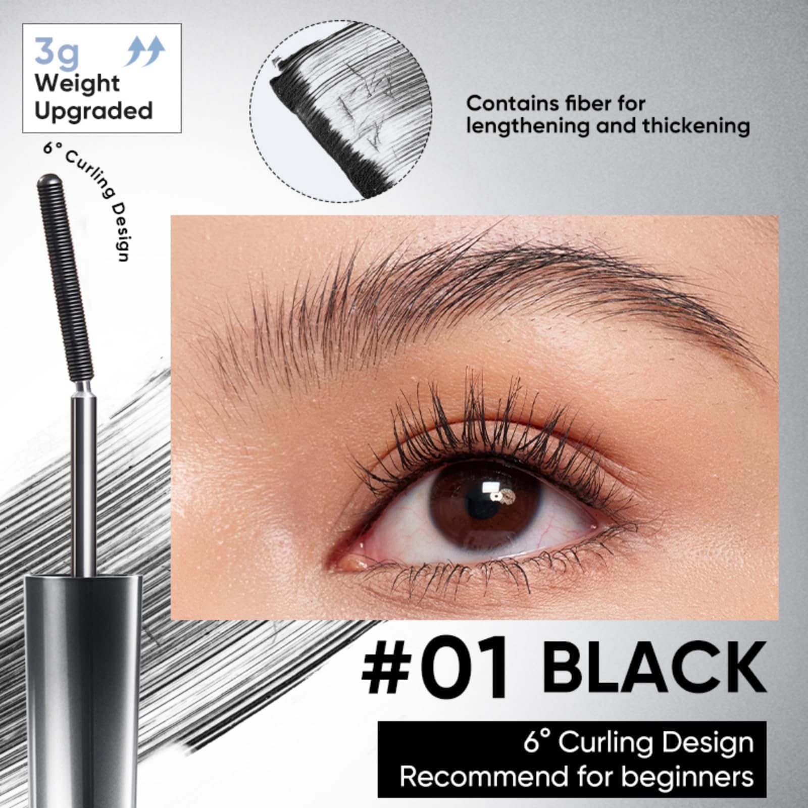 Brosse ultra-fine de JUDYDOLL Mascara 3D pour une application précise.