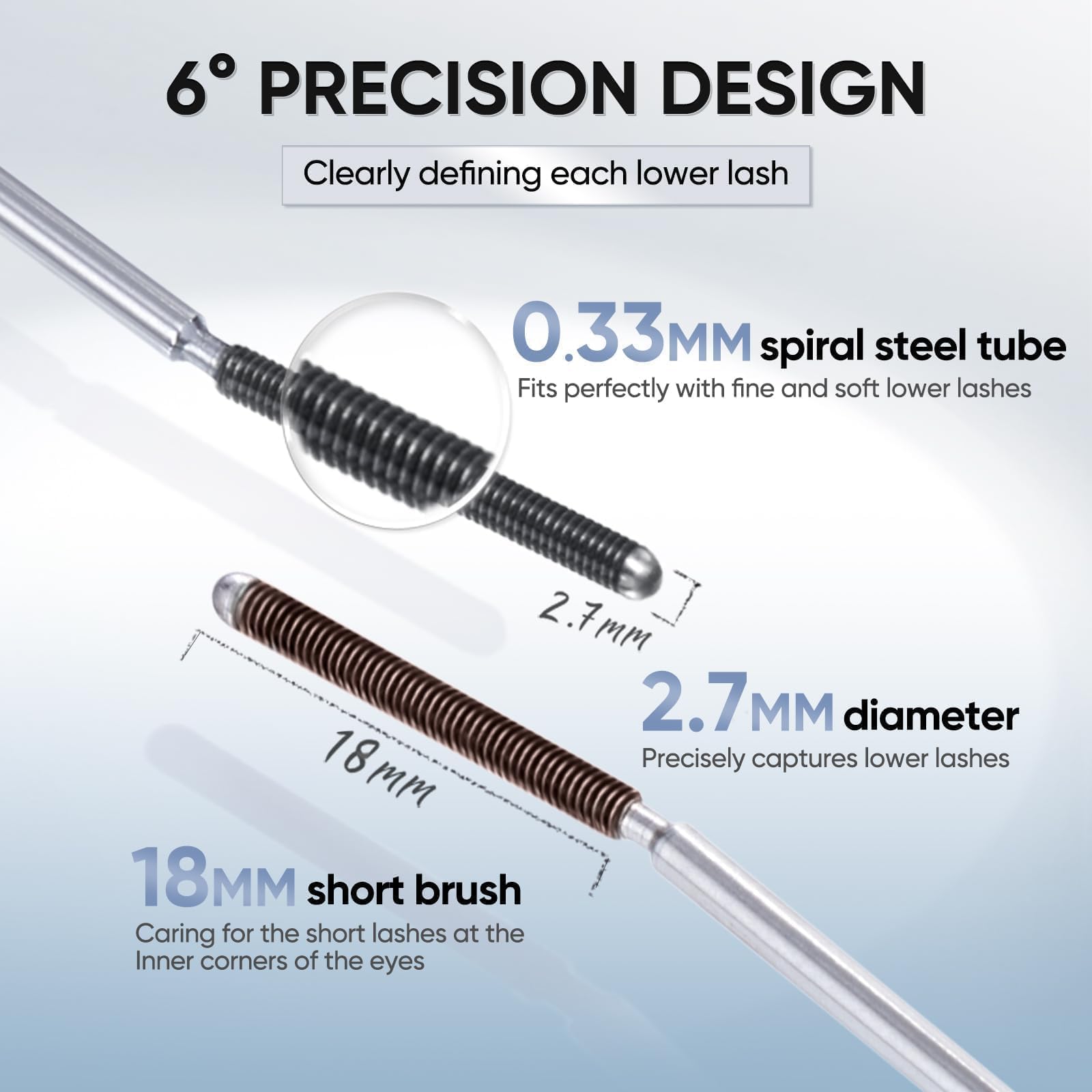 Volume intense avec la brosse fine de JUDYDOLL 3D.