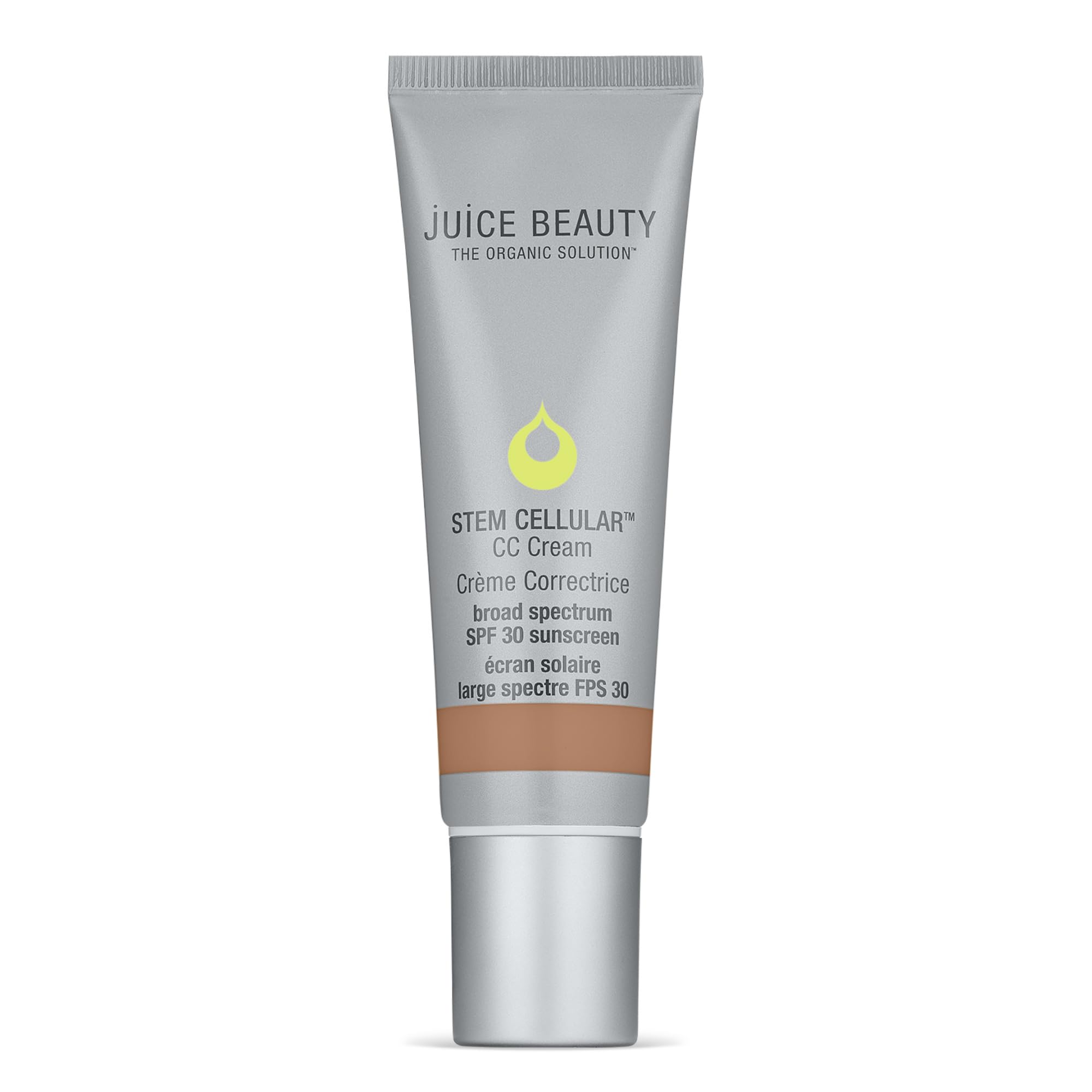 Juice Beauty Stem Cellular CC Cream SPF 30 Éclat Île, lueur légère sur le visage.