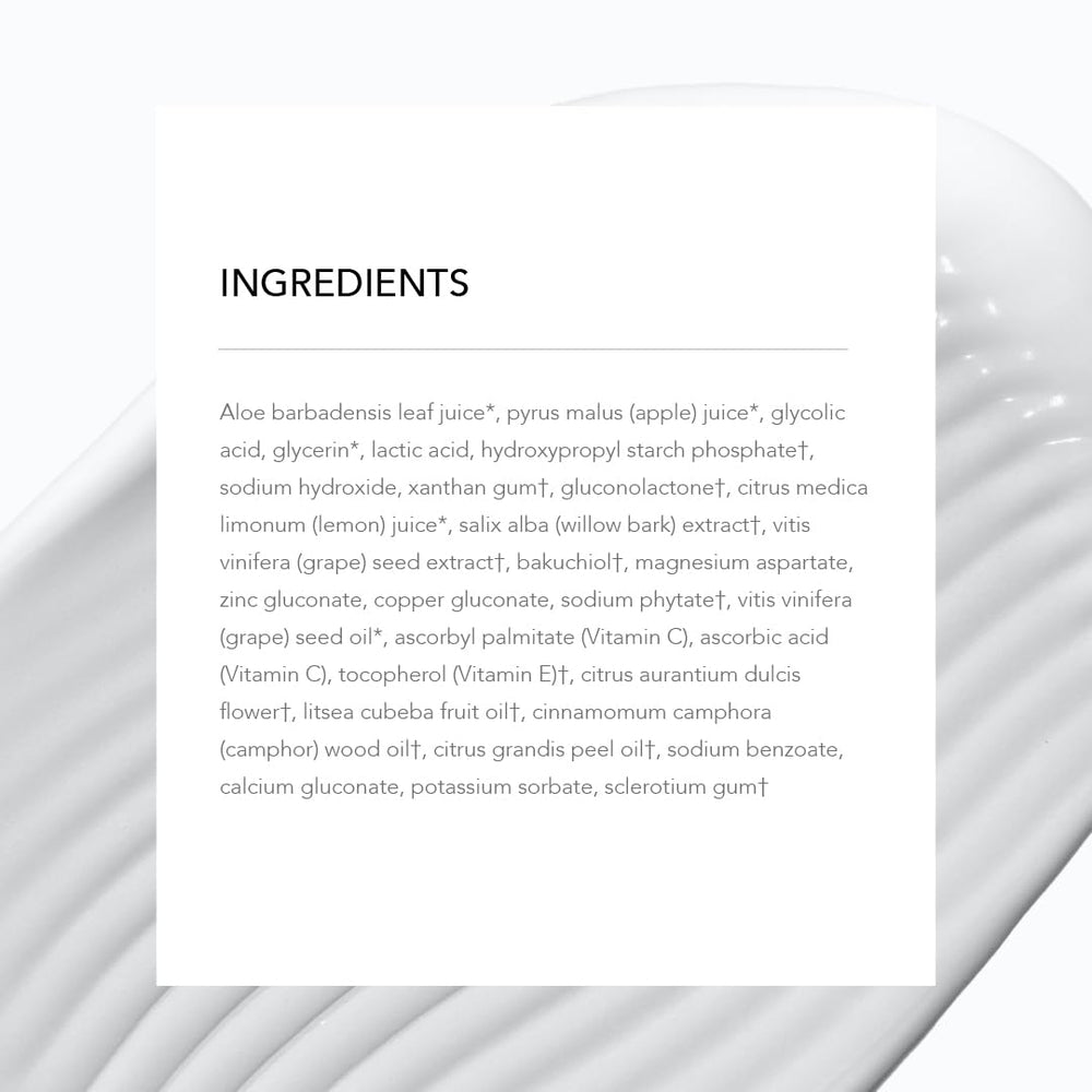 Juice Beauty before-and-after skin swatch showing improved texture
