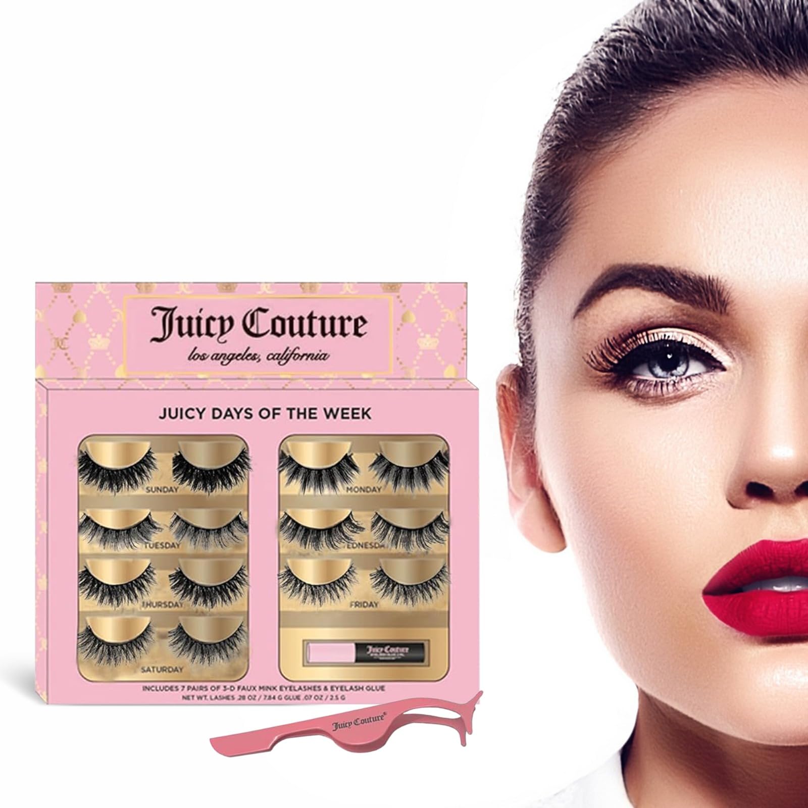 Cils Juicy Couture dramatiques, regard plus intense le soir.