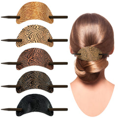 Juinte barrettes en faux cuir ovale – accessoire élégant pour coiffer quotidiennement les cheveux