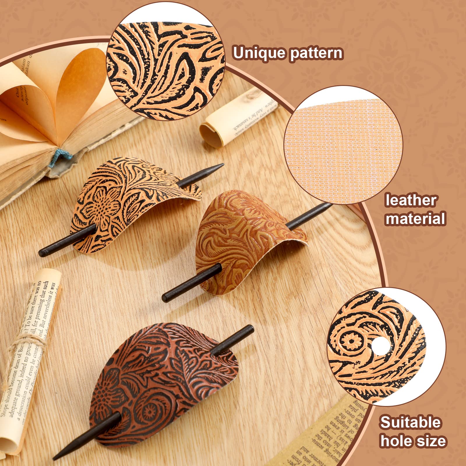 Barrette Juinte en faux cuir ovale – idéale pour attacher une queue de cheval chic