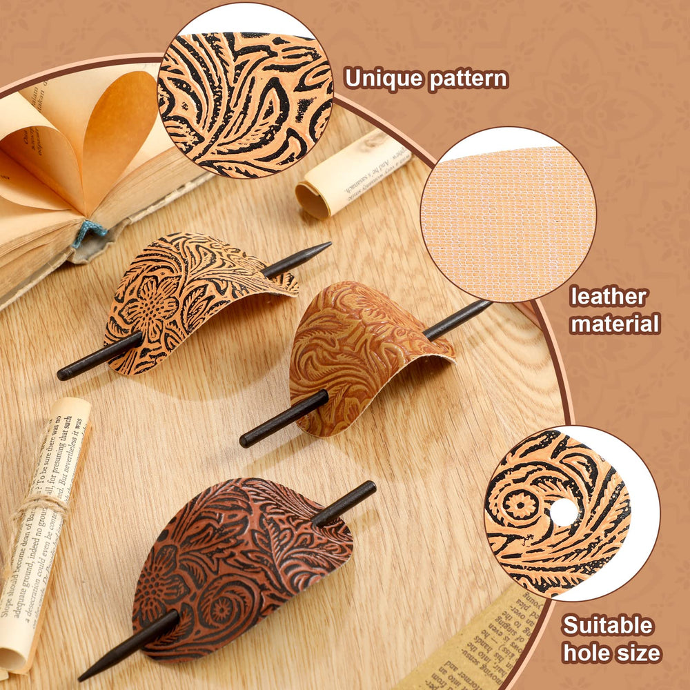 Barrette Juinte en faux cuir ovale – idéale pour attacher une queue de cheval chic