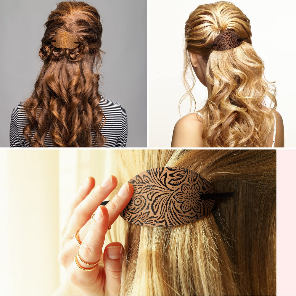 Juinte barrette ovale – prise ferme et facile à ajuster sur cheveux longs