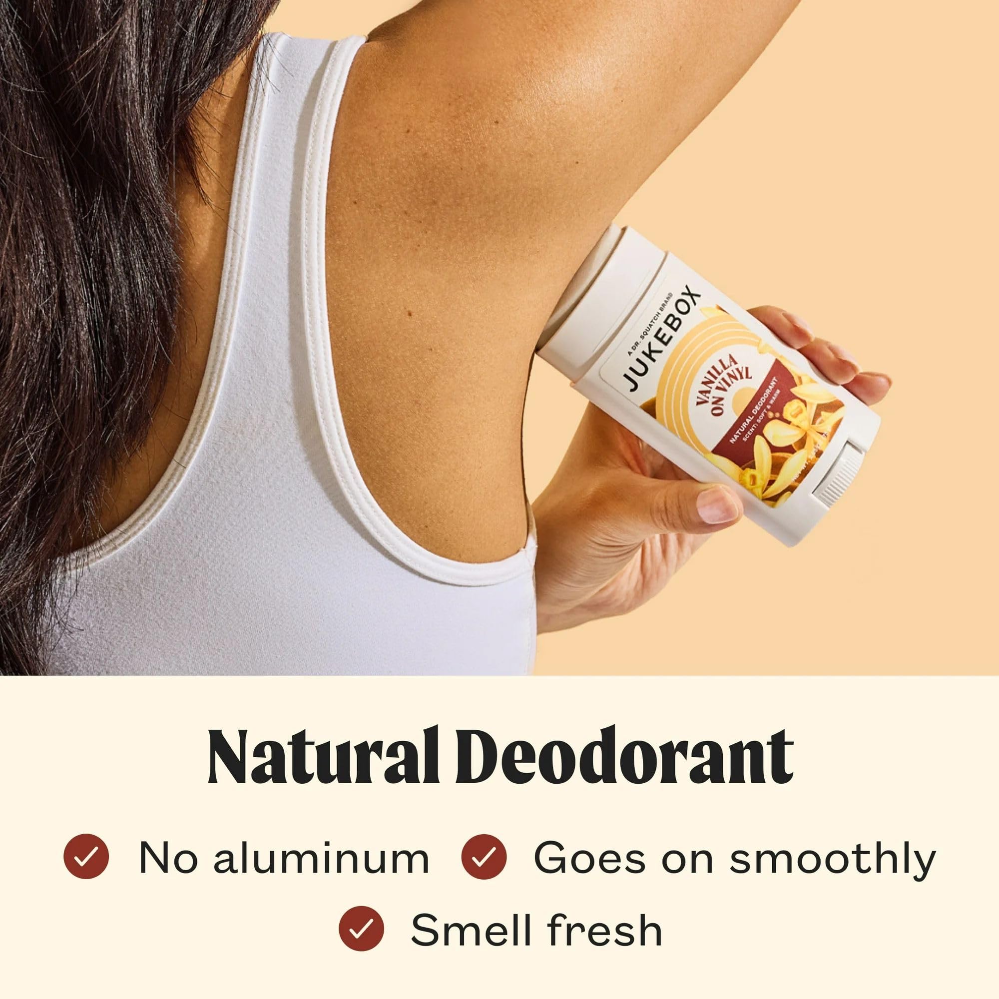 JUKEBOX Déodorant, ingrédients naturels comme jojoba et coco pour la peau