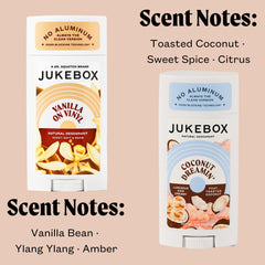 JUKEBOX Déodorant, ingrédients naturels avec karité et jojoba nourrissants