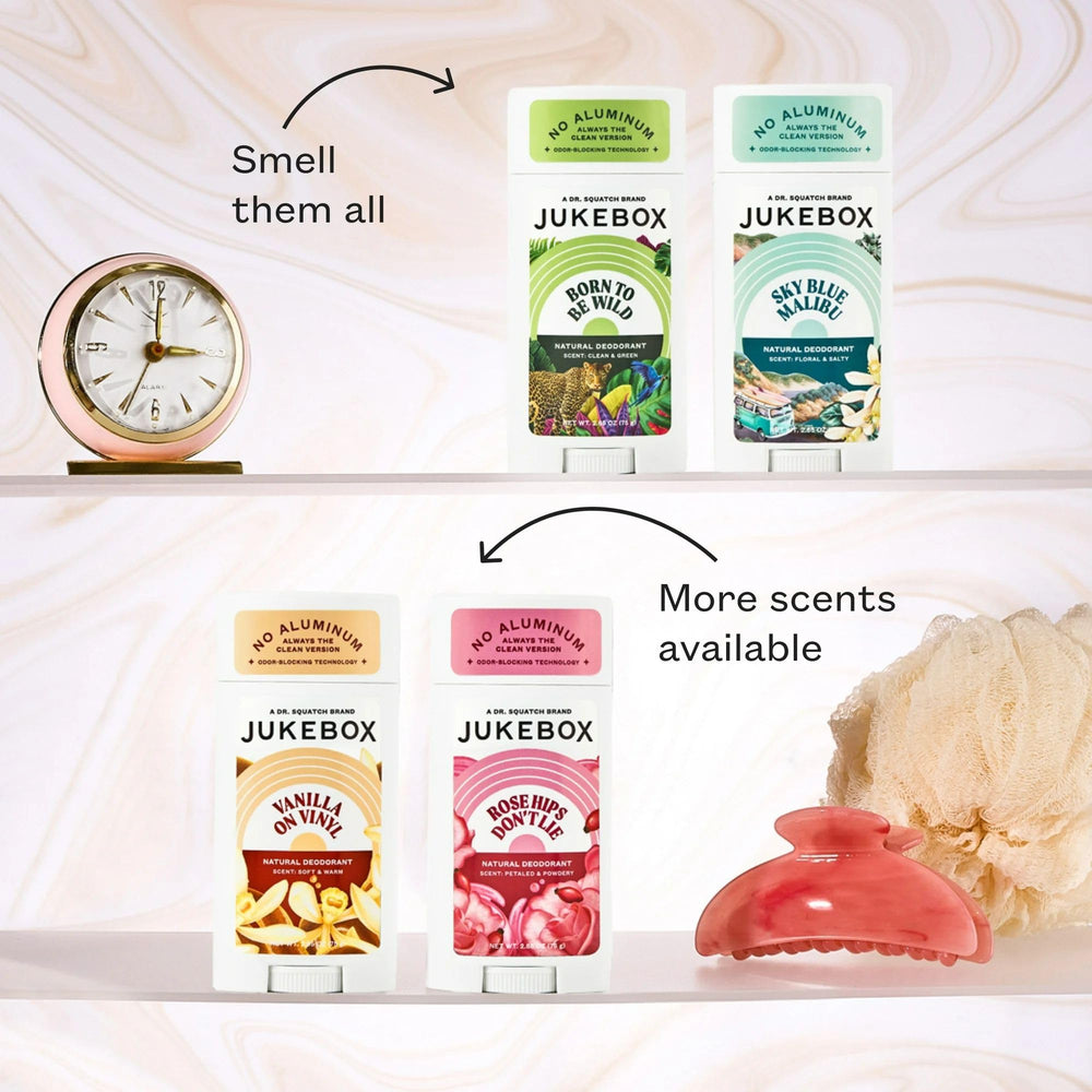 JUKEBOX Déodorant non testé sur les animaux, fabriqué aux États‑Unis