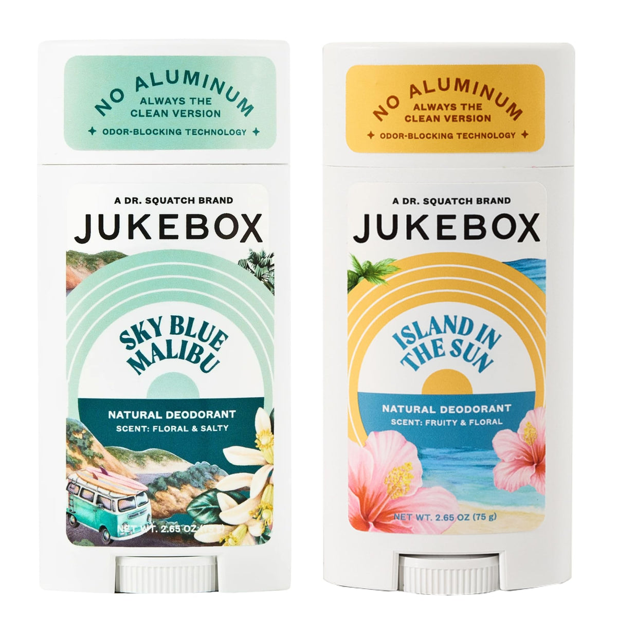 JUKEBOX Déodorant Sky Blue Malibu, bouteille fraîche pour toute la journée.