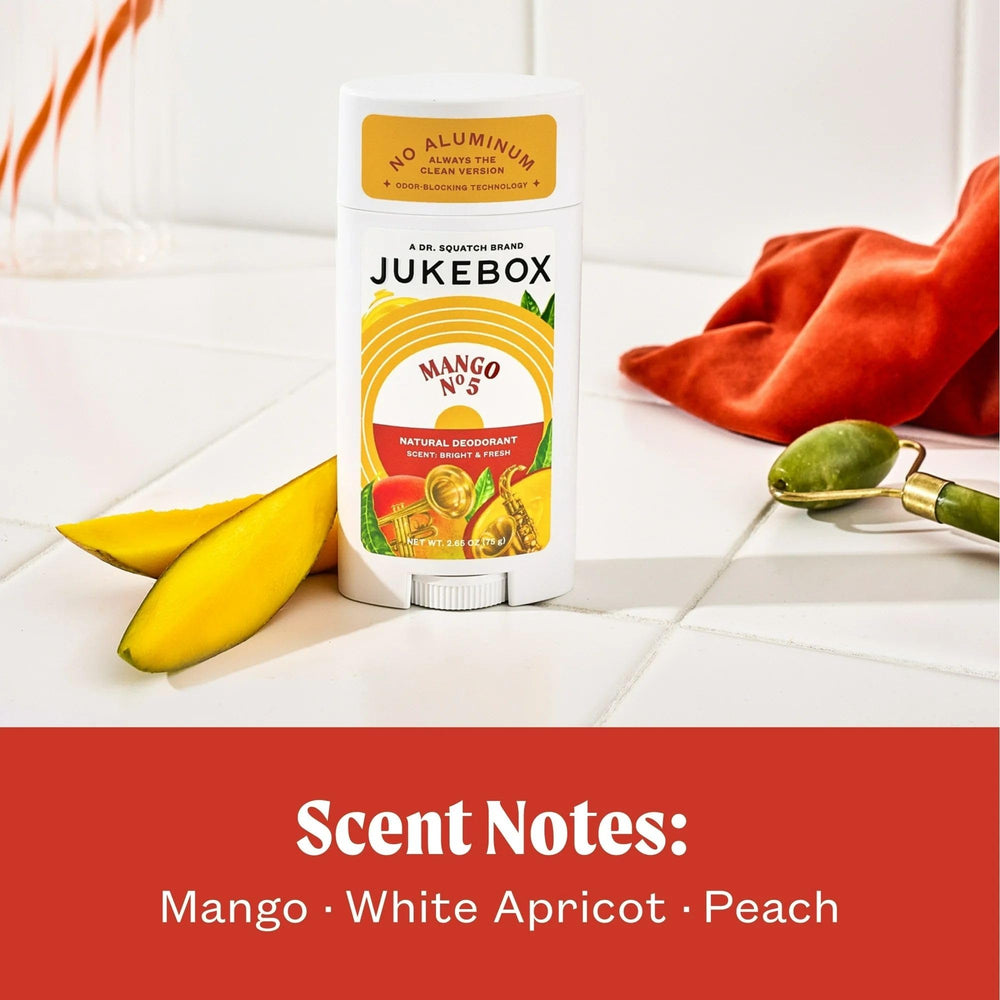 JUKEBOX Mango No5, ingrédients clés karité et jojoba.