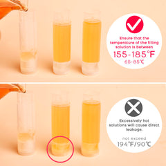 Capuchons blancs et tubes compacts du kit JuLand pour transport