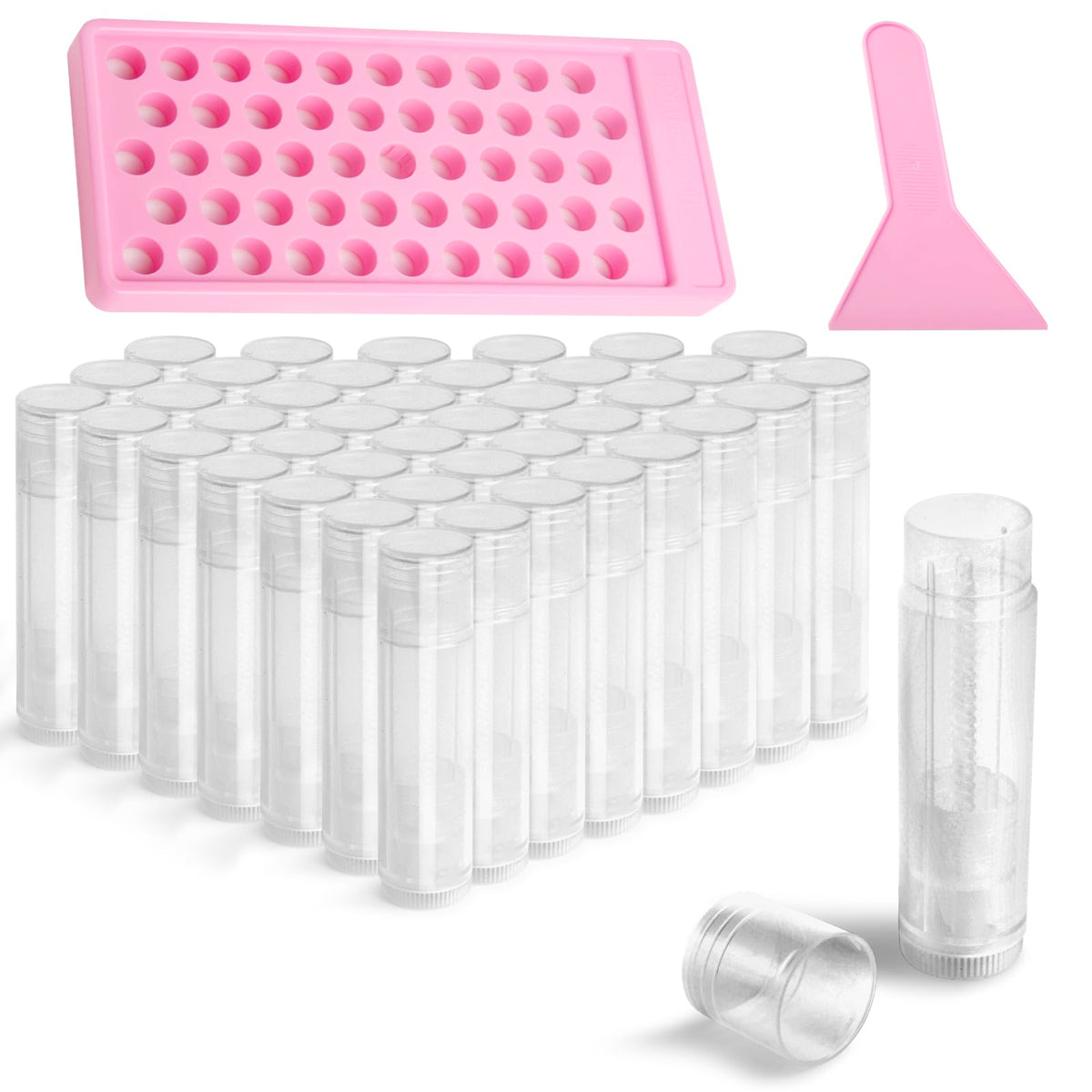 JuLand kit tubes baume levres avec plateau remplissage idéal pour fabrication maison
