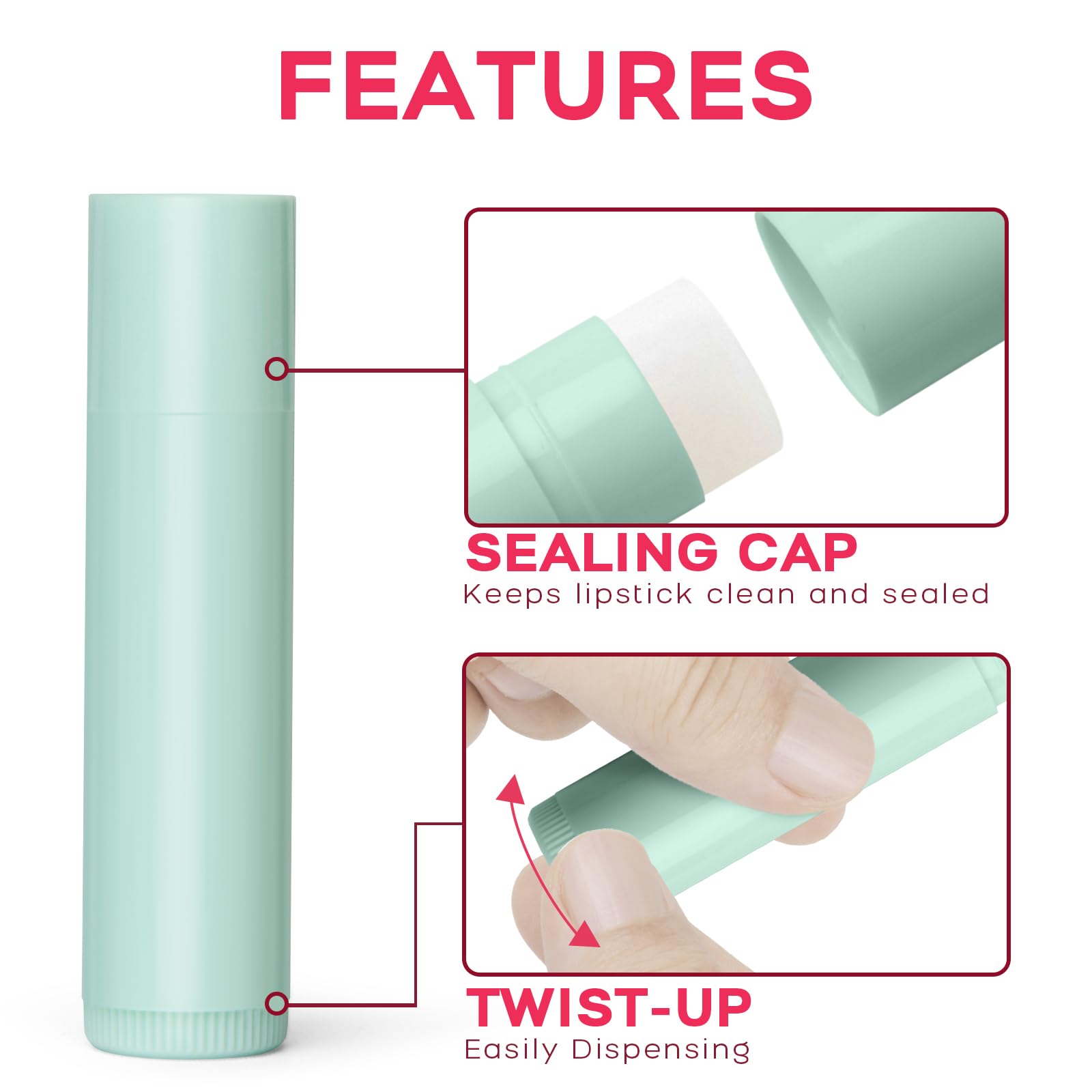 Tubes transparents avec bouchons dans le kit JuLand pour DIY