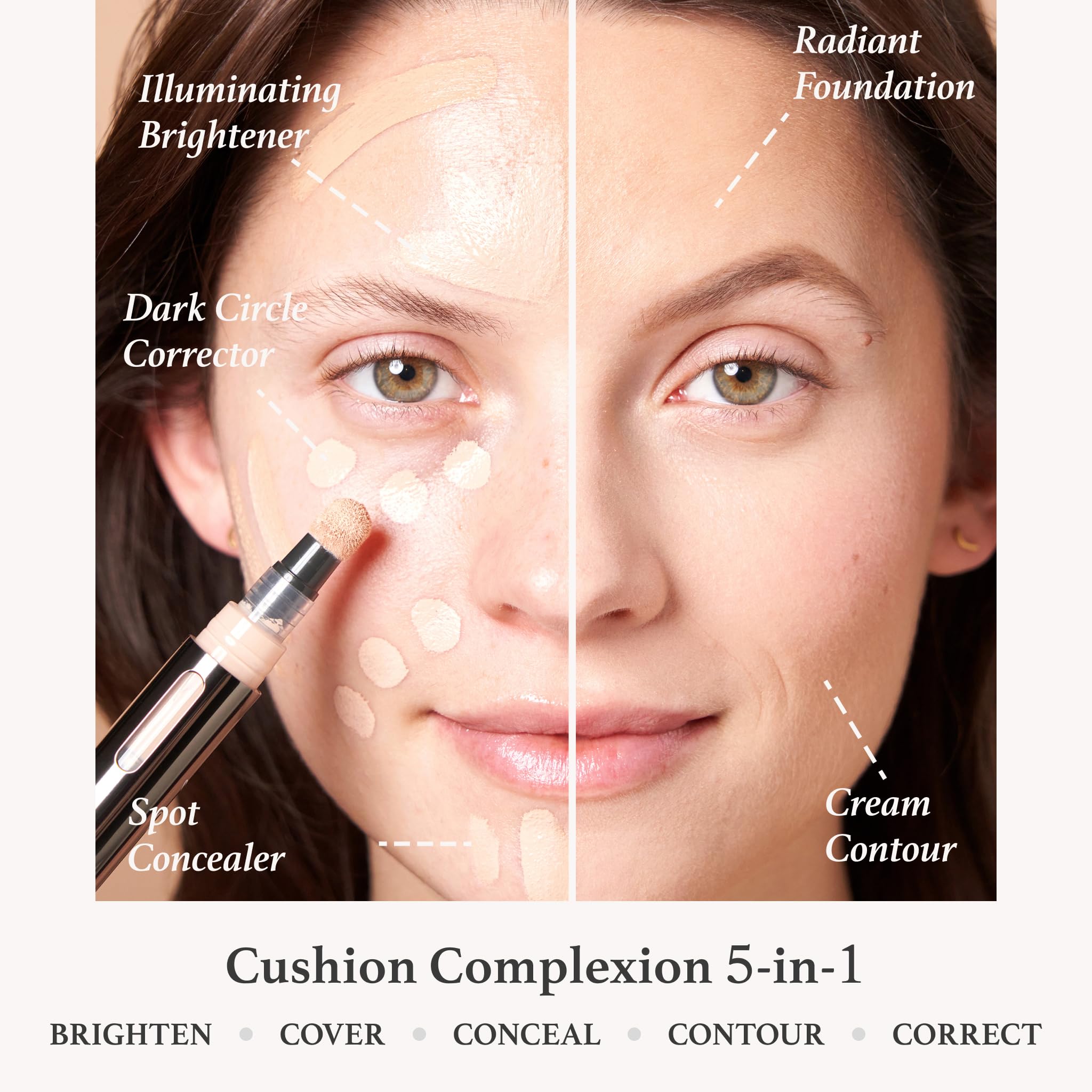 Julep Cushion Complexion Concealer, correction des rougeurs avec effet lumineux discret.