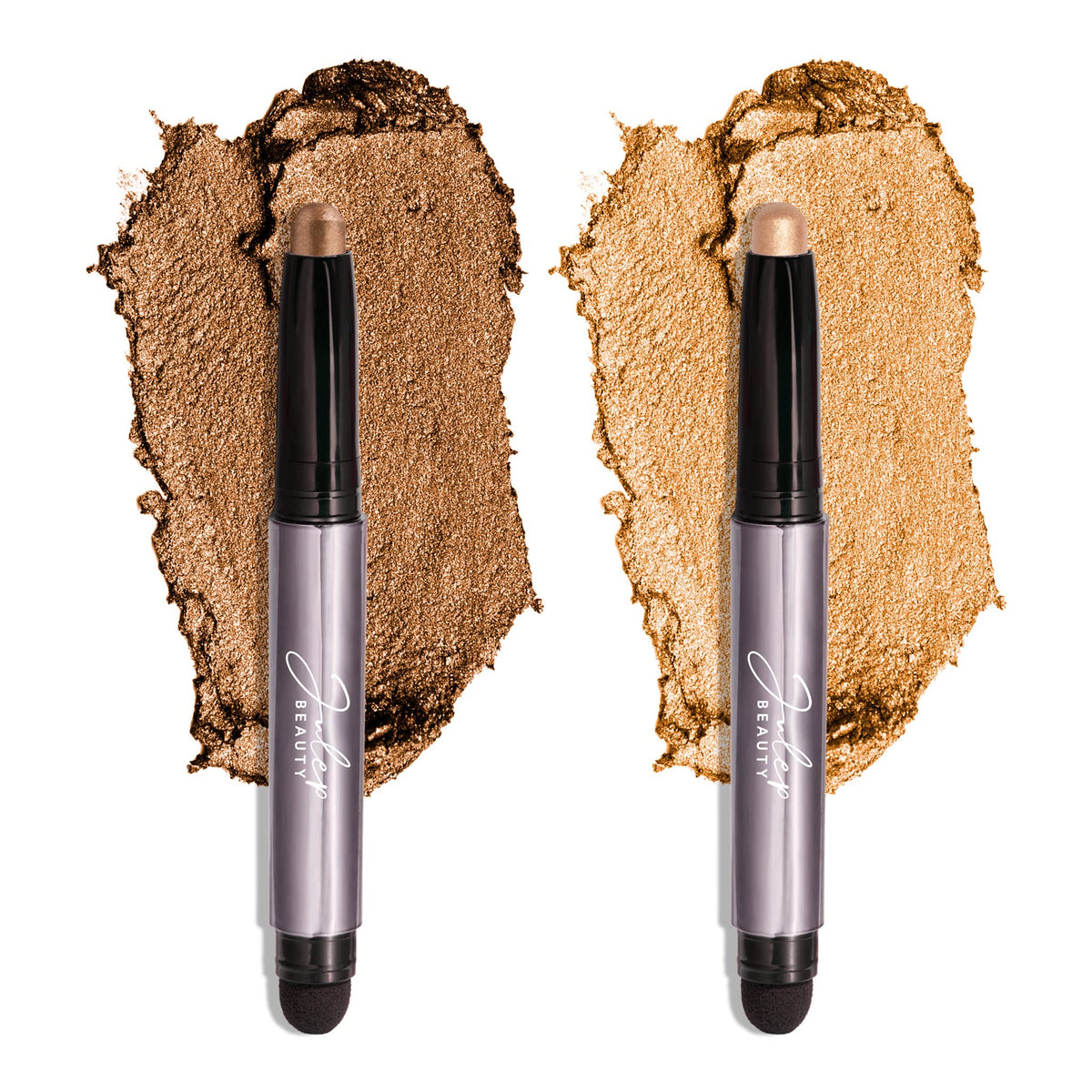 Fard à paupières Julep 101 Duo – Ombre Bronze Brillant, tenue longue durée.